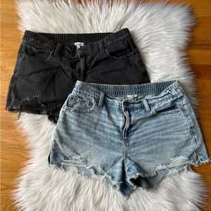 Aerie Black and Blue Daydream denim shorts Bundle